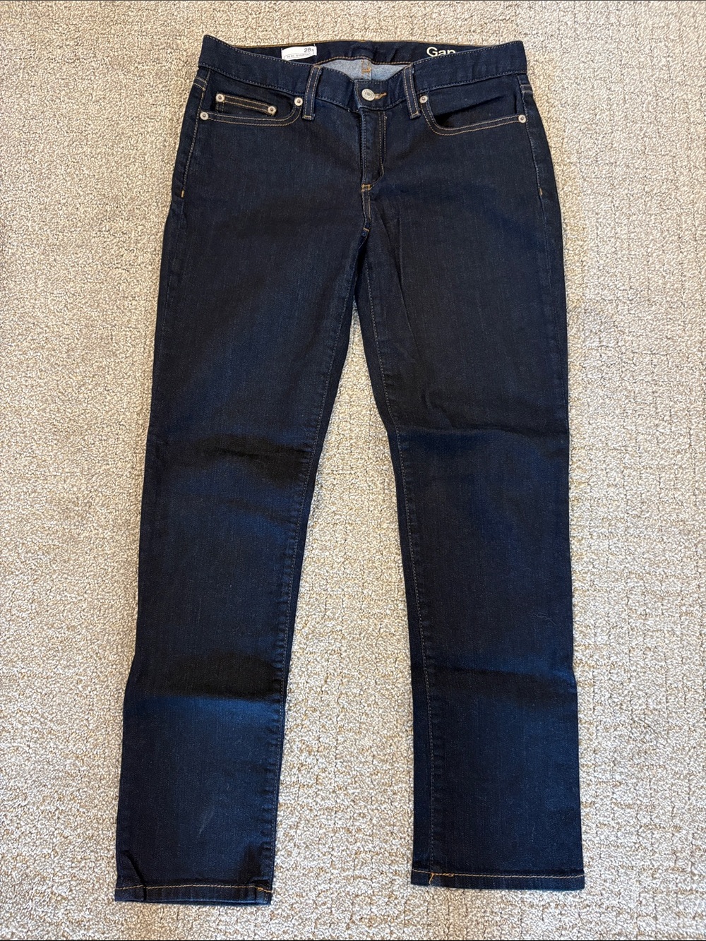 GAP Women's Dark Indigo Straight Leg Jeans - Short